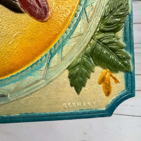 German Die Cut Embossed Lattice German Shepherd 3d Display Collectible Vintage - Picture 4 of 9